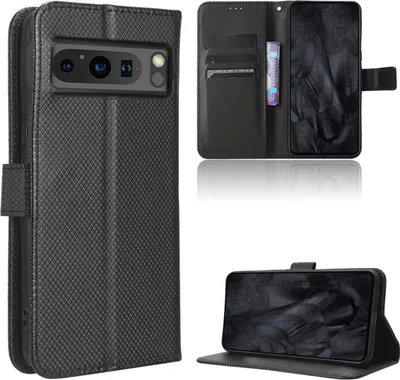 Produktbild von König Design Hülle kompatibel mit Kunstleder Handyhülle - Handy Case Schwarz