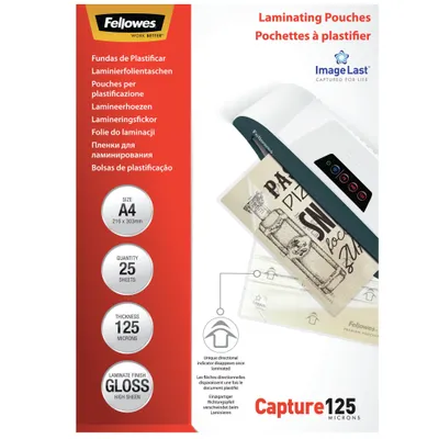 Image de Film de plastification Fellowes ImageLast A4 125 microns brillant 25P