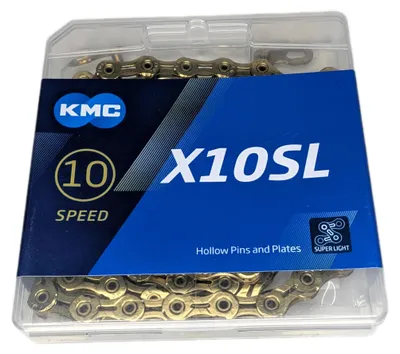 Produktbild von KMC X10SL Kette 114 Links 1/2 x 11/128 Gold Fahrrad-Kette 10 Speed Chain