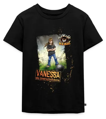 Produktbild von Spreadshirt Die Wilden Kerle Vanessa Kinder Premium T-Shirt, 122/128 (6 Jahre), Schwarz