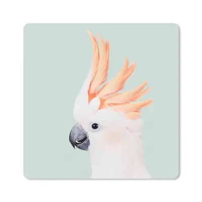Produktbild von MuchoWow® Mauspad Mousepad Kakadu - Tiere - Natur - Weiß 20x20 cm - Mousepads - Maus Mat - Pad - Mausunterlage - Desk Mat - Bureauartikeln
