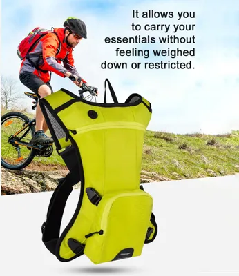 Imagen del producto de Mochila para motocicleta, mochila de hidratación portátil, bolsa deportiva ligera, compatible con una bolsa de agua de 2 litros, para hombres y mujeres, ideal para correr, senderismo, ciclismo y montañismo