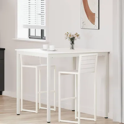 Produktbild von Maison Exclusive - Bartisch Weiß 110 x 110 x 105 cm Massives Kiefernholz