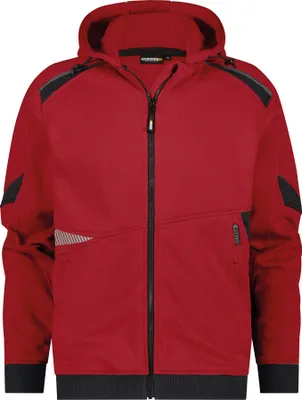 Produktbild von DASSY® Lunax Kapuzensweatshirt Arbeit rot/schwarz 4XL