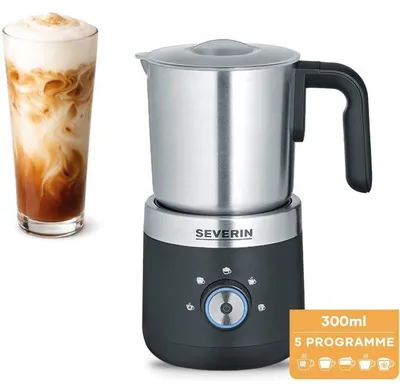 Immagine prodotto di Montalatte a induzione - SEVERIN - SM3588 - Montalatte in acciaio inossidabile da 300 ml per latte caldo o freddo - 550 W - acciaio inossidabile/nero
