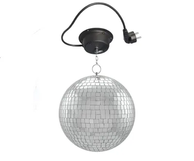 Spiegelkugel Set 20cm Kugel PREMIUM + Motor MBM-203 mit 30cm Knotenkette