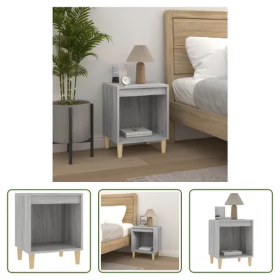 Produktbild von The Living Store Nachttisch Grau Sonoma 40x35x50 cm