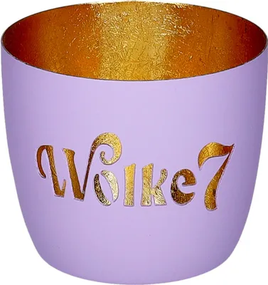 Produktbild von Gift Company Windlicht Madras M, Wolke 7, Teelichthalter, Kerzenhalter, Eisen, Lila / Gold, H 8.5 cm, 1211304014
