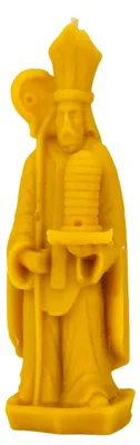 Imagen del producto de Vela/Escultura de San Ambrosio. Fabricada con cera de abeja 100% natural