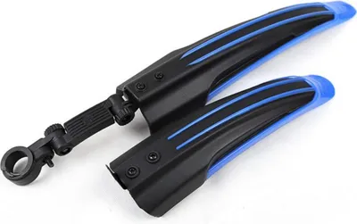 Image de Kit garde-boue avant & arrière | Garde-boue plastique anti-éclaboussures pour VTT | Bavettes pour vélos | Couleur [bleu clair] - Protection de roue universelle | Garde-boue vélo de course