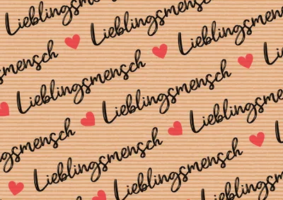 Produktbild von SUSY CARD Geschenkpapier "Lieblingsmensch" auf Rolle (B)700 mm x (L)2 m
