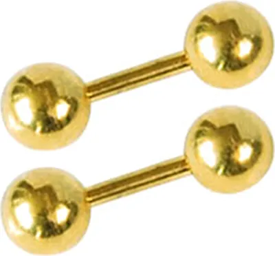 Produktbild von Ohrstecker Einfache verschleißfeste Männer Punk Ball Barbell Ohrringe für Dating-Golden,4mm