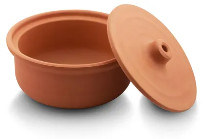 Produktbild von Viapot Medium 2500 ml - Natur - Terrakotta-Schmortopf mit Deckel - 24×12 cm
