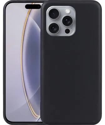 Produktbild von Mobigear Basics iPhone 16 Pro Schutzhülle, flexibles TPU-Rückseitenetui - Schwarz