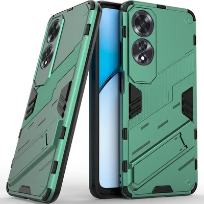 Produktbild von Armor Hülle für Oppo A60 Hybrid PC TPU Bumper Stoßfestes Schutzhülle mit Standfunktion Grün