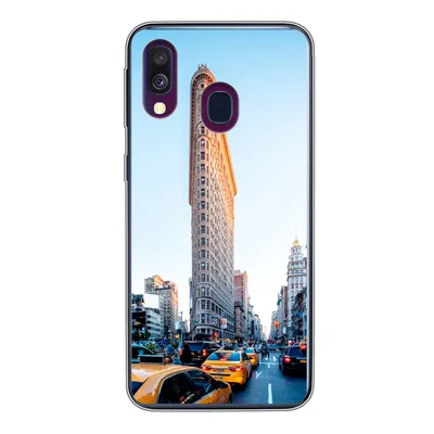 Produktbild von MuchoWow® Handyhülle Schutzhülle Hülle für Samsung Galaxy A40 Starker Verkehr rund um das Flatiron Building Silikon Softcase Handy Hülle - Handy-Tasche