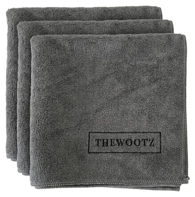Productafbeelding van TheWootz 3x Microvezeldoek Grijs 40x40 cm 450g