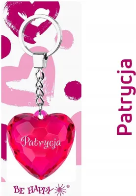 Obrázek produktu pro Přívěsek na klíče Srdce Patrycja – Be-Happy Gifts
