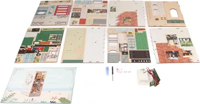 Image de Modèle de puzzle 3D en bois monté à la main "Book Nook", kit décoratif en bois