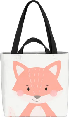 Produktbild von VOID Fuchs Tierkinder Cartoon Tasche 33x33x14cm,15l Einkaufs-Beutel Shopper Einkaufs-Tasche Bag