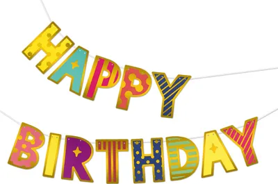 Produktbild von "Happy Birthday" Buchstaben Girlande Letters Garland