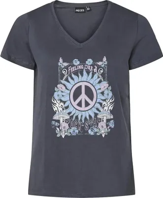 Produktbild von Pieces Gabriella Kurzarm-t-shirt Grau M Damen Grau M