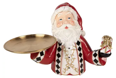 Obrázok produktu pre Figúrka vianočnej výzdoby Clayre & Eef, Santa Claus, 35x22x25 cm, červená, plast