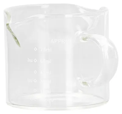 Produktbild von 75-ml-Kaffeemessbecher mit Griff und Doppelausguss, hitzebeständiges Milchmessglas, Küchenutensil