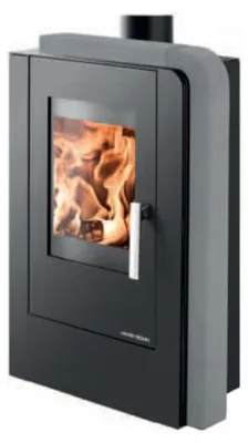 Produktbild von Haas+Sohn Aruba easy Kaminofen Schwarz / Quarzit Grau