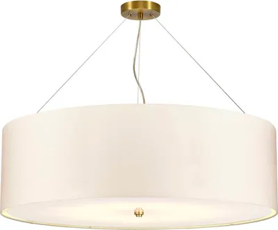 Produktbild von Elstead Pearce Hängeleuchte E27 7-fach 27cm Gealtertes Messing Elfenbein