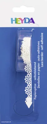 Produktbild von Papierspitze 10mmx200cm Fächer weiß