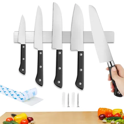 Zdjęcie produktu dla Magnetyczny uchwyt na noże ze stali nierdzewnej, 40 cm