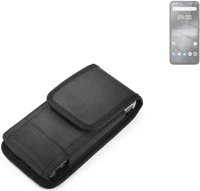 Produktbild von Holster Gürteltasche kompatibel mit Gigaset GS5 Holster Gürtel Tasche wasserabweisend Handy Hülle Schutz Hülle Outdoor schwarz K-S-Trade