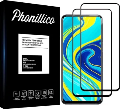 Image de Verre trempé pour Xiaomi REDMI NOTE 9S / REDMI NOTE 9 PRO [2 pièces] Film de protection d'écran avec bord noir Film anti-rayures verre résistant Phonillico®