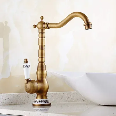 Produktbild von Hochdruck-Wasserhahn - Mischbatterie - Waschbeckenarmatur - Retro Design