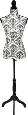 Immagine prodotto di vidaXL Donna Busto Sartoriale Bambola Torso Nero Bianco