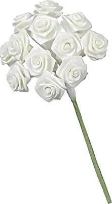 Produktbild von GLOREX Diorröschen 12 Blüten weiss