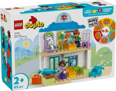 Productafbeelding van LEGO DUPLO Stad: Eerste bezoek aan de dokter, constructiespeelgoed, speelset ter bevordering van de fijne motoriek, cadeau voor peuters vanaf 2 jaar, educatief speelgoed, rollenspellen in het ziekenhuis. Artikelnummer: 10449