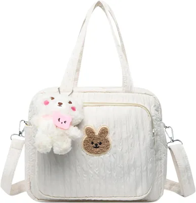 Produktbild von Wickeltasche für Babywindeln, Umhängetasche, geräumige Wickeltasche aus Baumwolle, tragbare Mama-Tasche