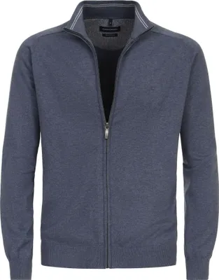 Produktbild von CASAMODA Herren Strickjacke Zipper Regular Baumwolle Blau 4XL