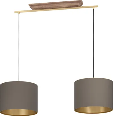 Produktbild von EGLO Hängelampe Santandria, 2-flammige Pendelleuchte über Esstisch, FSC100PA, Esszimmerlampe, Hängeleuchte mit E27, 105 cm