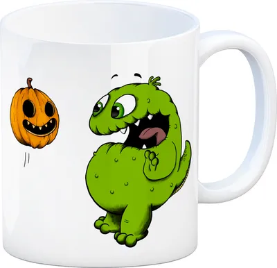 Produktbild von Kaffeebecher mit schreckhaftes Monster Motiv Kaffeetasse Tasse