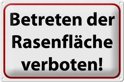 Produktbild von Blechschild Hinweis 30x20cm Betreten Rasenfläche verboten