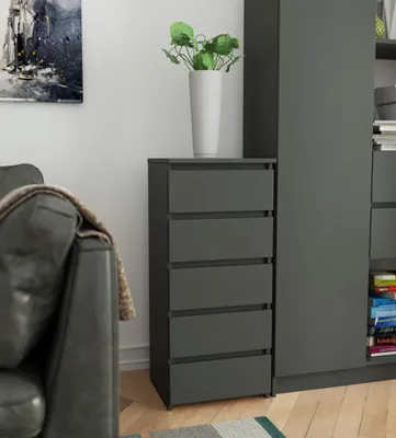 Immagine prodotto di Comodino con cassetti VALESTRA - grigio scuro