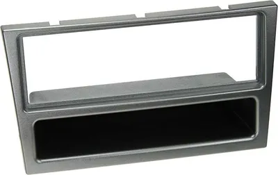 Image de Adaptateur de façade 1-DIN avec vide poche compatible avec Opel Corsa aluminium