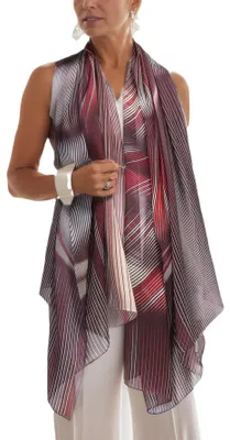 Produktbild von Prettystern Damen XXL Seidentuch Stola Sommer-Tuch SeidenSchal Pareo Sarong Aben