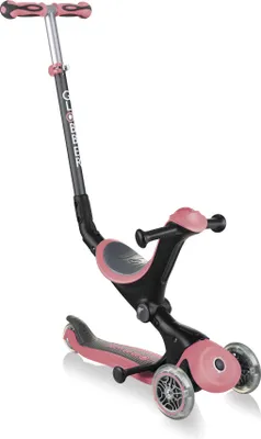 Produktbild von GLOBBER GO-UP DELUXE – 3 in 1 Dreirad, 120/80 mm, ABEC 5, 3-rädrig, höhenverstellbar, Klappmechanismus, pastellrosa
