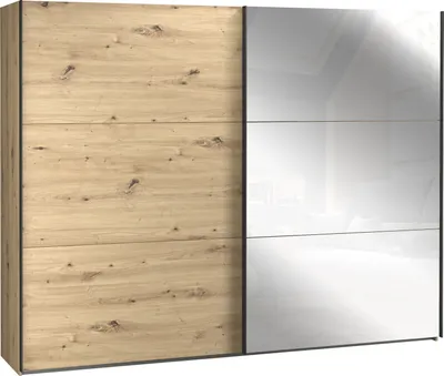 Produktbild von Schwebetürenschrank - Artisan Eiche Nachbildung - 269 x 210 cm - mit Spiegel