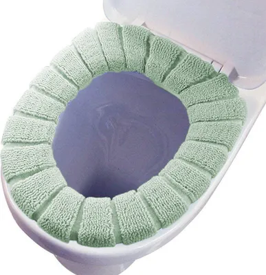 Produktbild von 4 Stück WC Sitz Beheizt WC-Sitzwärmer Toilettensitz Abdeckung,Toilettensitzabdeckung Waschbar Toiletten Sitzbezug weich dicker waschbar dehnbar