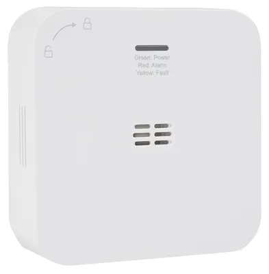 Productafbeelding van Smartwares Koolmonoxidemelder - Bediening via App - 85 dB Alarmsignaal - Sensor Levensduur 10 Jaar - Werkt op Batterijen - Inclusief Montagemateriaal - CE Markering - ABS - Wit